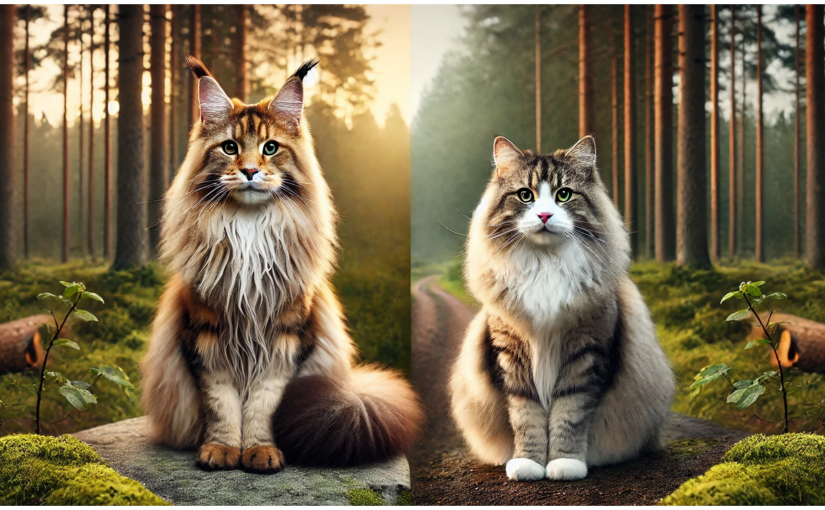 Maine Coon and Norwegian Forest Cat