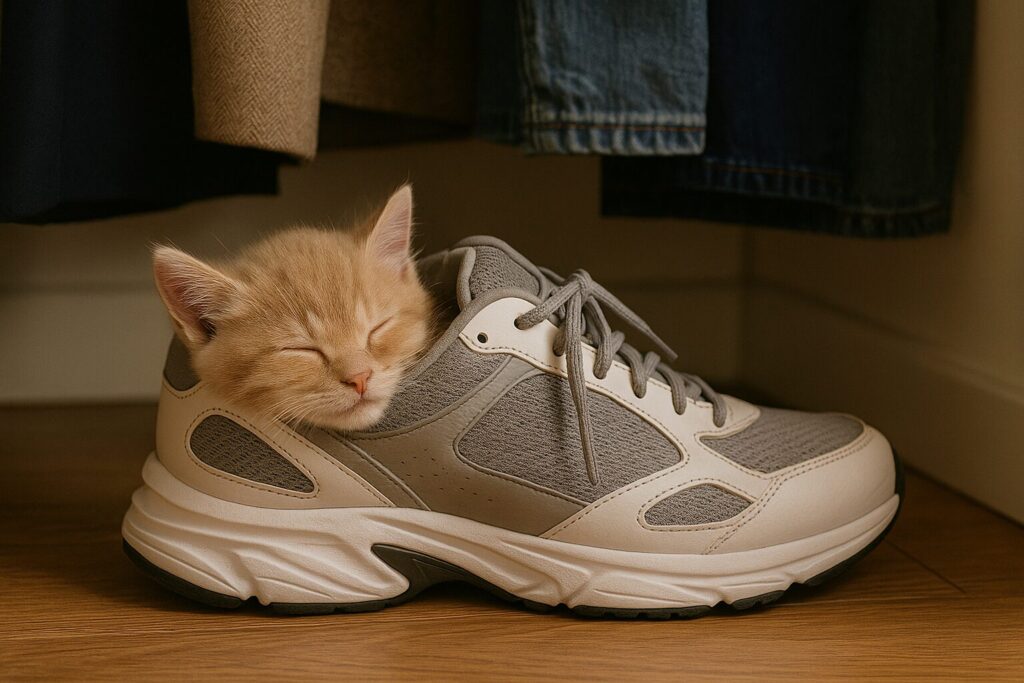 Kitten in a shoe